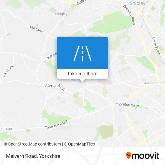 Malvern Road map