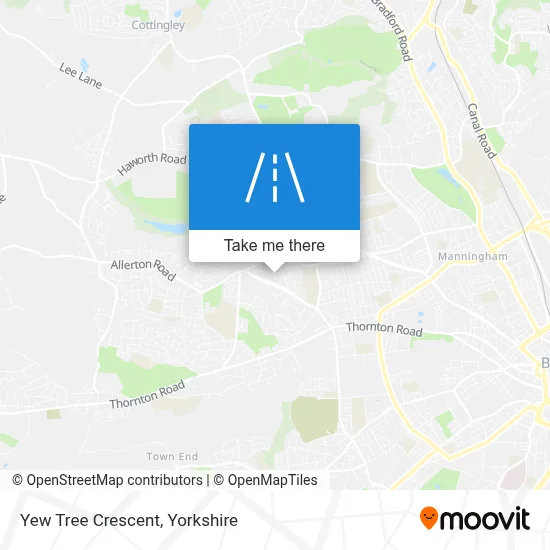 Yew Tree Crescent map