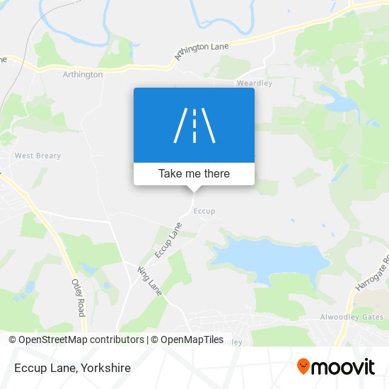 Eccup Lane map