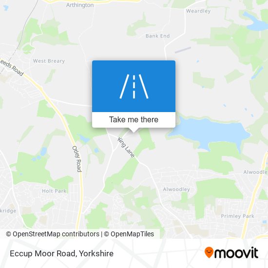 Eccup Moor Road map