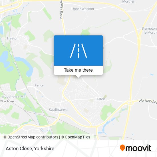 Aston Close map
