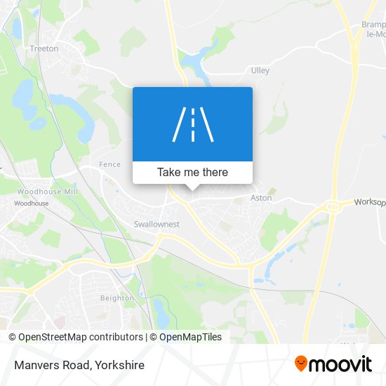 Manvers Road map