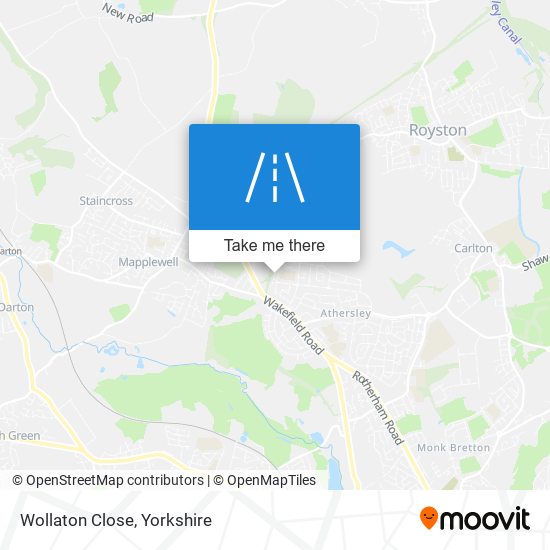 Wollaton Close map