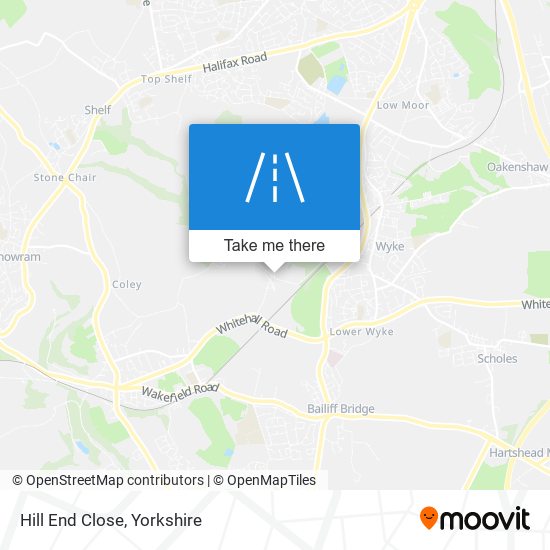Hill End Close map
