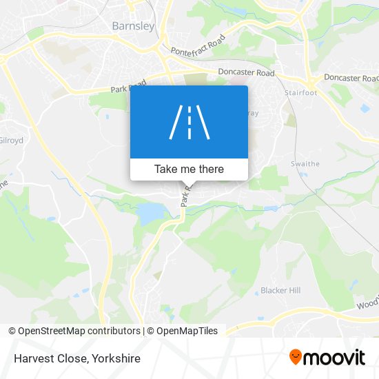Harvest Close map