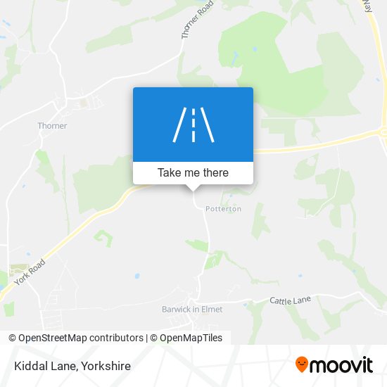 Kiddal Lane map
