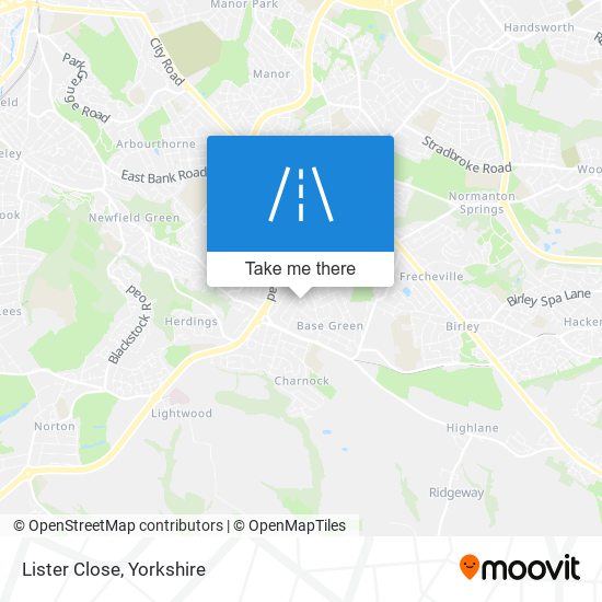 Lister Close map