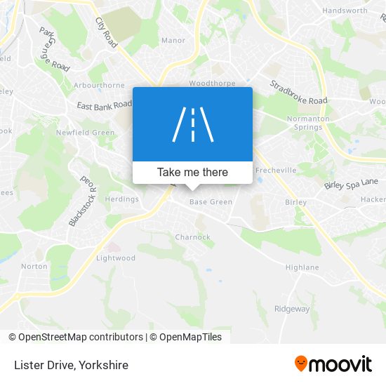Lister Drive map