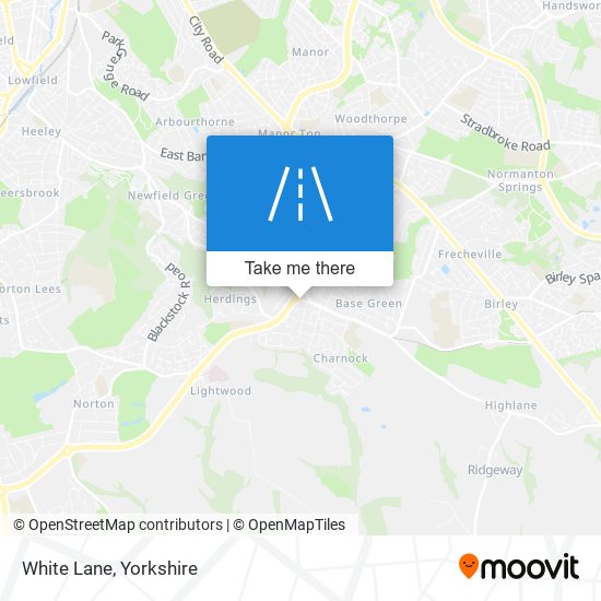 White Lane map