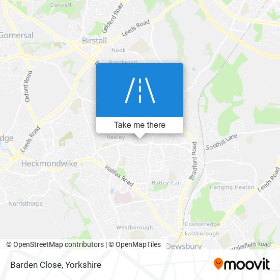 Barden Close map