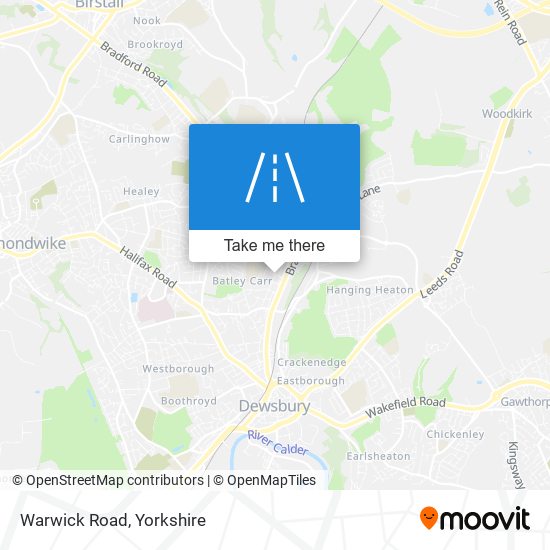 Warwick Road map