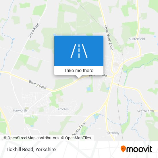 Tickhill Road map