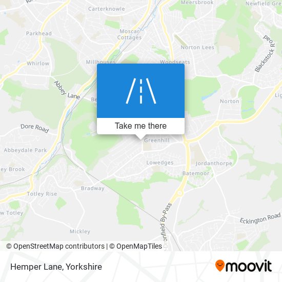 Hemper Lane map