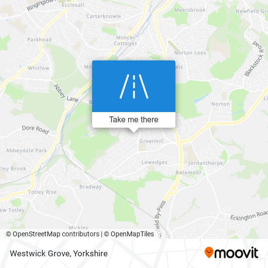 Westwick Grove map