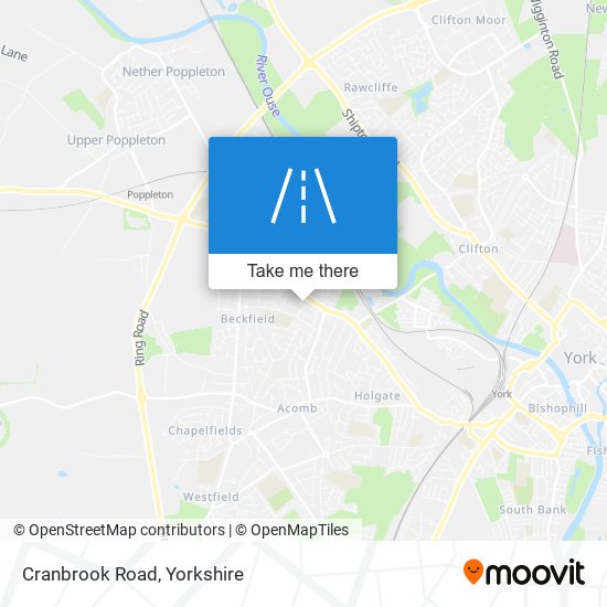 Cranbrook Road map