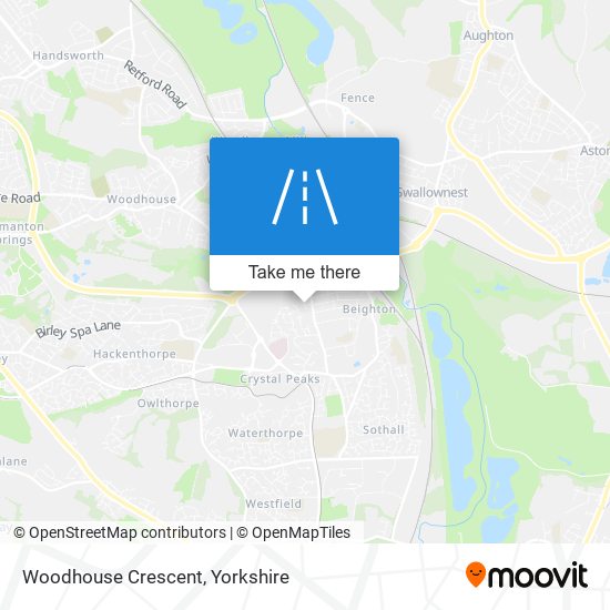 Woodhouse Crescent map