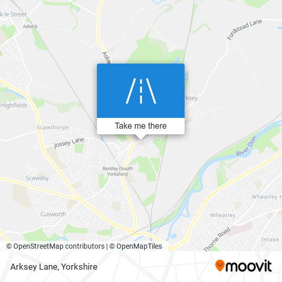 Arksey Lane map