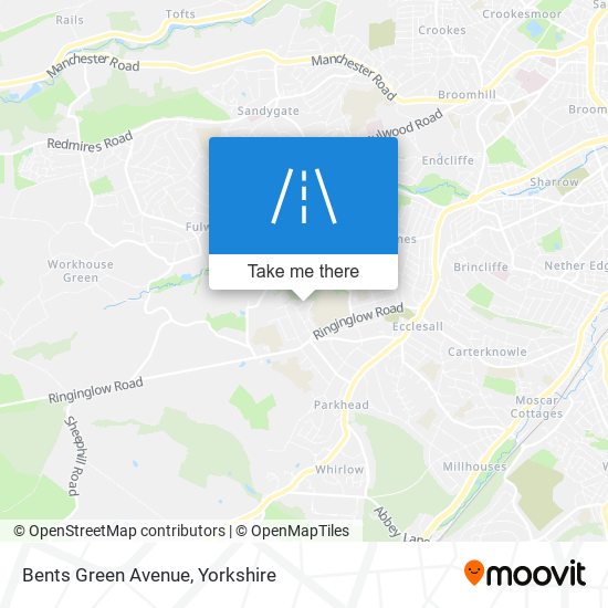 Bents Green Avenue map