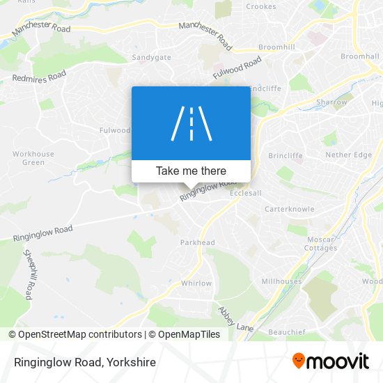 Ringinglow Road map