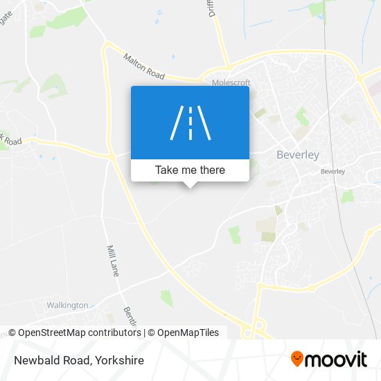Newbald Road map