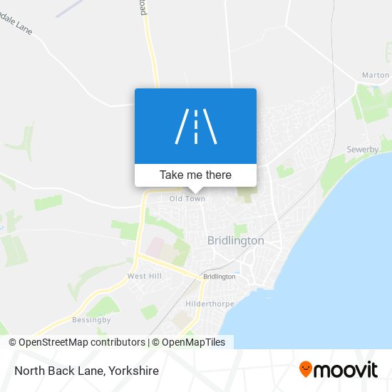 North Back Lane map