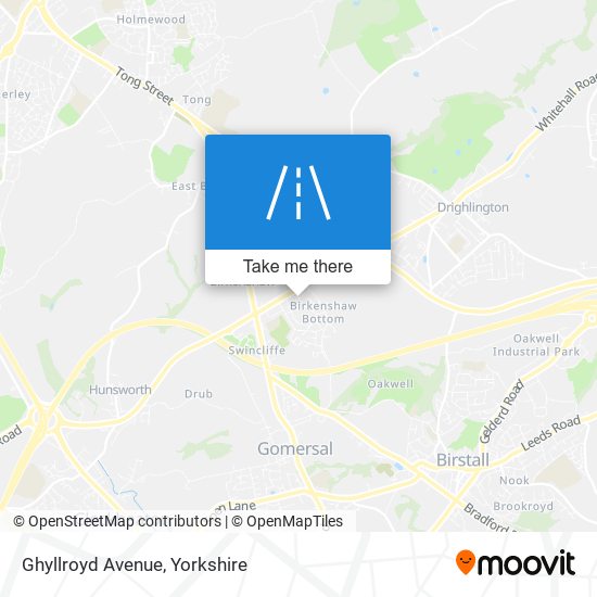Ghyllroyd Avenue map