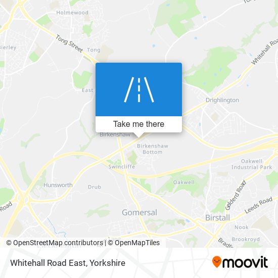 Whitehall Road East map