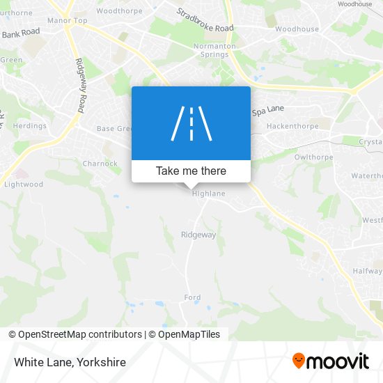White Lane map