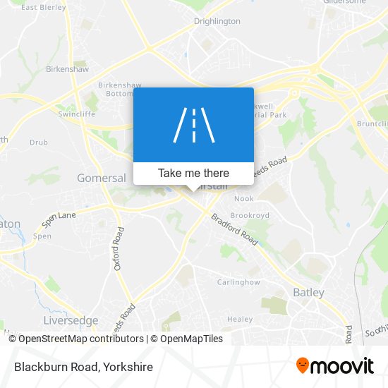 Blackburn Road map