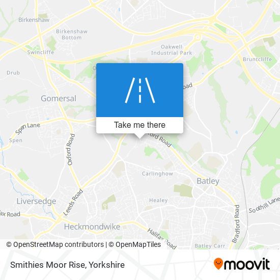 Smithies Moor Rise map