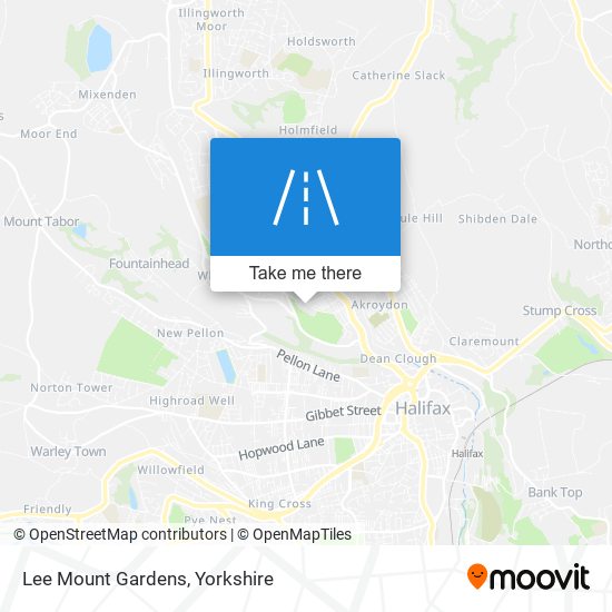 Lee Mount Gardens map