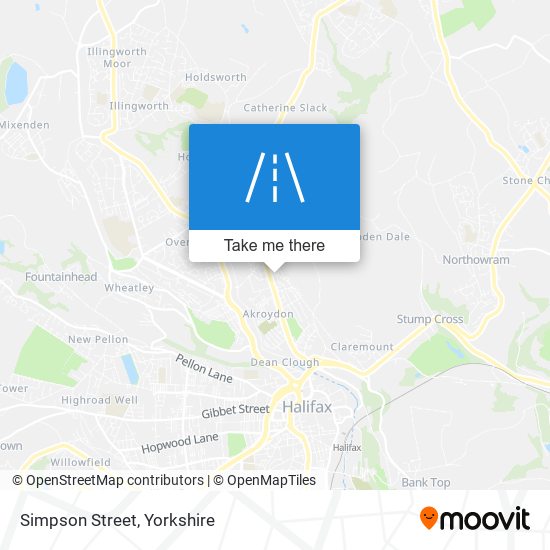 Simpson Street map