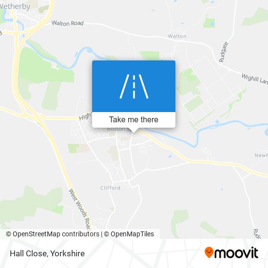 Hall Close map