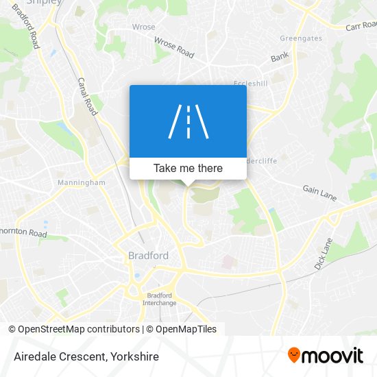 Airedale Crescent map