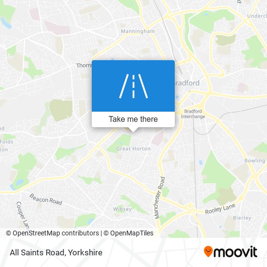 All Saints Road map