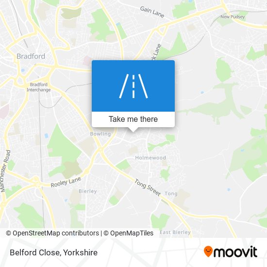 Belford Close map
