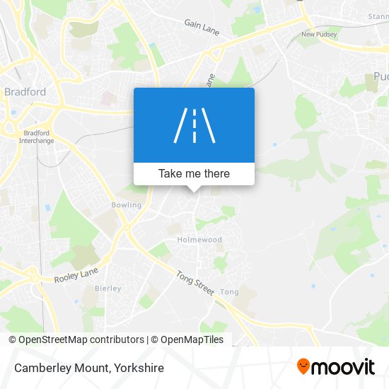 Camberley Mount map