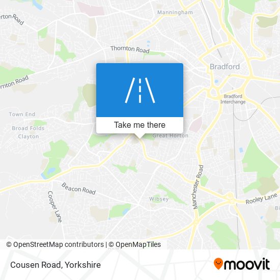 Cousen Road map
