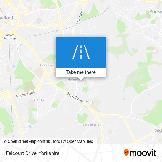 Felcourt Drive map