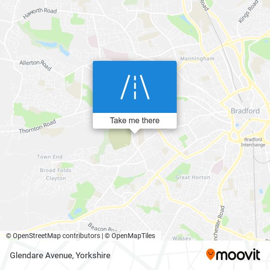 Glendare Avenue map