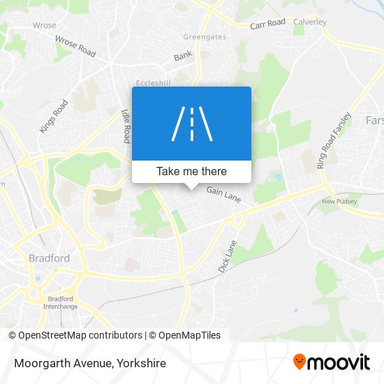 Moorgarth Avenue map