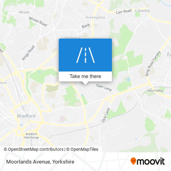 Moorlands Avenue map
