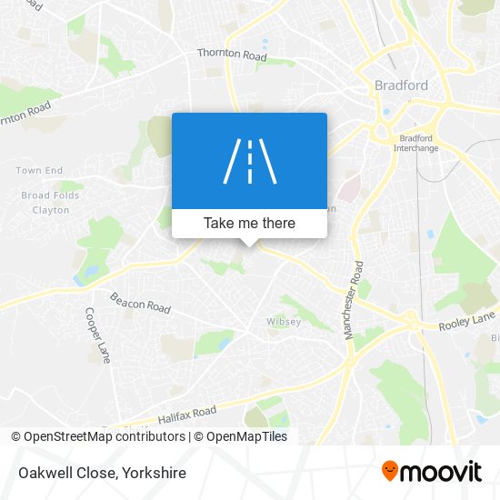 Oakwell Close map