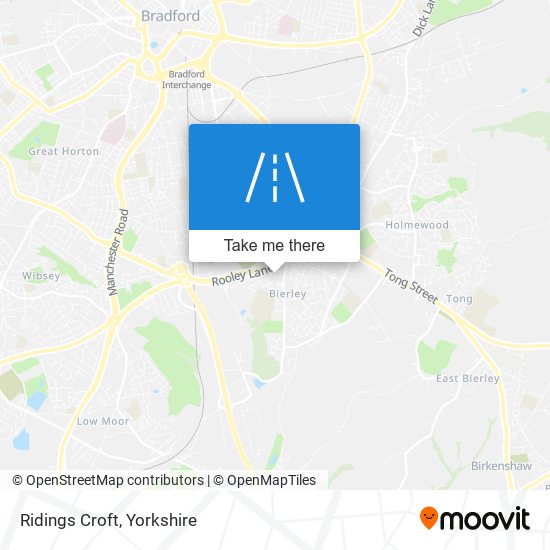 Ridings Croft map