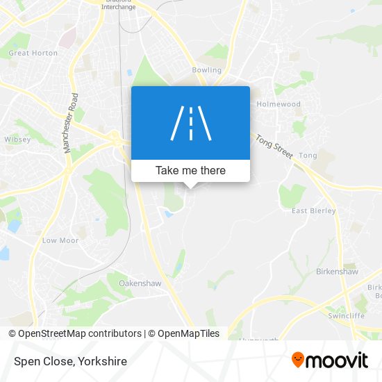 Spen Close map