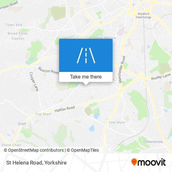 St Helena Road map