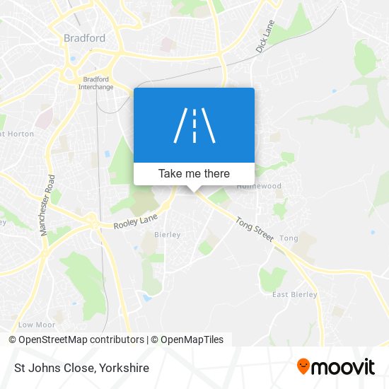St Johns Close map