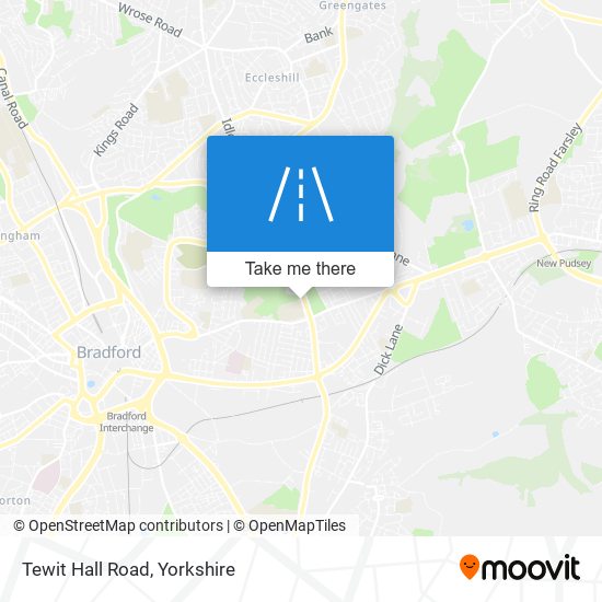 Tewit Hall Road map