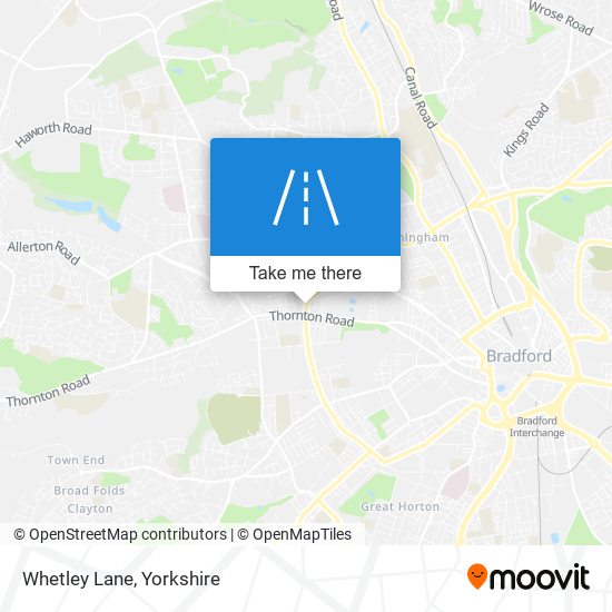 Whetley Lane map