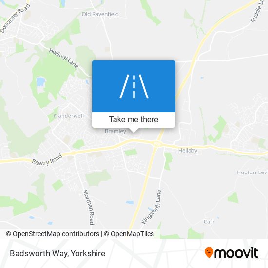 Badsworth Way map